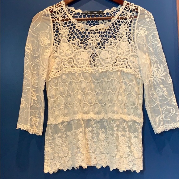 Multi Lace Zara 3/4 Sleeve Top - Picture 1 of 4
